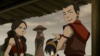 Avatar - Herr der Elemente – L-R: Katara, Toph, Sokka