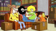 The Freak Brothers – (v.l.n.r.) Freewheelin' Franklin Freek; Phineas T. Phreakears; Fat Freddy Freekowtski; Kitty
