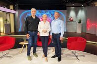 gesundheitheute – GESUNDHEITHEUTE – Die Gesundheitssendung mit Dr. Jeanne Fürst Herzensgeschichten Sebastian Schmid Arenas, Schauspieler und Sprecher, Moderatorin Dr. Jeanne Fürst und Dr. Frank Salzer, Facharzt für Kariologie und Innere Medizin Copyright: SRF/GESUNDHEITHEUTE/PTV