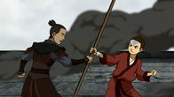 Avatar - Herr der Elemente – L-R: Sokka, Aang