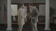 Your Worst Nightmare – Gary talks to his friend Flynn outside of the court room.