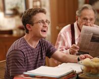 The Goldbergs – L-R: Adam Goldberg (Sean Giambrone) and Albert 'Pops' Solomon (George Segal)