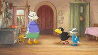 Der kleine Rabe Socke – Socke will Frau Dachs dazu überreden, dass er sie vertreten darf.