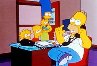 Die Simpsons – "Die Simpsons", "Die sich im Dreck wälzen." Homer beschließt, die Müllentsorgung selbst in die Hand zu nehmen. Tatsächlich wird er zum Beauftragten der Stadtreinigung gewählt. Doch auch hier steuert Homer einer Katastrophe entgegen. Innerhalb eines Monats verprasst er das gesamte Jahresbudget.
