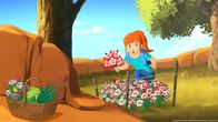 Lassie – Zoe wird von Frances entdeckt, als sie heimlich Blumen aus ihrem Garten pflücken will.