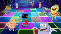 SpongeBob Schwammkopf – Mitte, vorne, v.li.: Karen, Plankton