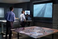 Mayday - Alarm im Cockpit – Etobicoke, Ontario, Kanada - Die NTSB-Ermittler (gespielt von Eric Craig, links) und Bill English (gespielt von Michael Gordin Shore, rechts) untersuchen den Absturz von Continental Airlines Flug 1404.