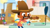 Esme & Roy – Esme hat als Spaghetti-Bandit leckere Beute gemacht.