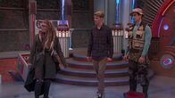 Henry Danger – L-R: Future Piper (Debbie McLeod), Henry Hart (Jace Norman), Captain Man / Ray Manchester (Cooper Barnes)