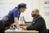 Superstore – -- "Halloween Theft" Episode 207 -- Pictured: (l-r) Lauren Ash as Dina, Colton Dunn as Garrett -- (Photo by: Paul Drinkwater/NBC)