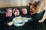 Kommissar Rex – (v.li.) Gerhard Zemann (Dr. Leo Graf), Alexander Pschill (Marc Hoffmann), Martin Weinek (Fritz Kunz).
