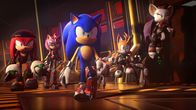 Sonic Prime – v.li.: Renegade Knucks, Rusty Rose, Sonic, Nine, Rebel Rouge
