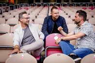 ran Fußball – v.l.n.r.) Matthias Opdenhövel; Wolff-Christoph Fuss; Matthias Killing