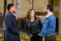 Stumptown – L-R: Detective Miles Hoffman (Michael Ealy), Dex Parios (Cobie Smulders) and Grey McConnell (Jake Johnson)