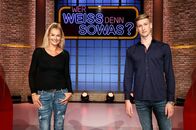 Wer weiß denn sowas? – Als KandiatInnen zu Gast bei "Wer weiß denn sowas?": Die ehemalige Olympia-Schwimmerin Franziska van Almsick (l.) und der Olympia-Schwimmer Florian Wellbrock (r.).