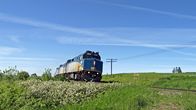Mit dem Zug ... – Auf der Strecke bei Sackville.