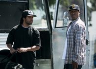 Straight Outta Compton – Straight Outta Compton Nicht immer gleicher Meinung: O'Shea Jackson Jr. als Ice Cube, Corey Hawkins als Dr. Dre