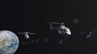 Fabriken der Superlative – CGI - Helicopters fly in space