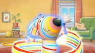 Dylans Spielkiste – Mit dem Pinsel aus seiner Spielkiste verwandelt sich Dylan für sein heutiges Spiel in einen Paläontologen und Dinosaurierexperten.