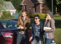 Das Schicksal ist ein mieser Verräter – L-R: Gus (Ansel Elgort), Isaac (Nat Wolff), Hazel (Shailene Woodley)