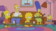 Die Simpsons – (v.l.n.r.) Bart; Homer; Lisa; Marge; Maggie