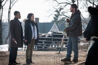 Elementary – A pickpocket dies of anthrax poisoning, putting Holmes and Watson on the trail of the toxin source in order to prevent more deaths, on ELEMENTARY, Thursday, April 10 (10:01-11:00 PM, ET/PT) on the CBS Television Network Pictured (L-R) Jon Michael Hill as Detective Marcus Bell, Lucy Liu as Joan Watson, and Garrett Dillahunt as Bart MacIntosh.