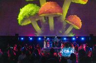 Musicverse – Im Berliner Zeiss-Großplanetarium kombiniert die Band Orbit ihre psychedelische Musik mit von Künstlicher Intelligenz erzeugten Bildern, die an die Wand projiziert werden.