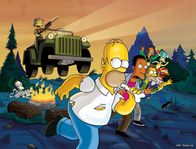 Die Simpsons – v.l.n.r.) Homer; Carl; Apu; Lenny; Mel; Willie