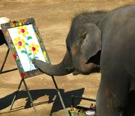 111 – Elephant Painting in Thailand.