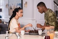 All American – Samantha Logan (Olivia Baker), Daniel Ezra (Spencer James).