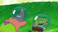 SpongeBob Schwammkopf – L-R: Patrick, Wormy, SpongeBob