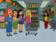 American Dad! – L-R: Casey, Christie White, Katie, Francine, Linda Memari