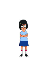 Bob's Burgers – (2. Staffel) - Tina ist das älteste der drei Kinder. Sie ist eine Eigenbrötlerin und offensichtlich in Jimmy Junior, den Sohn des mit Bob verfeindeten Pizzeriabesitzers Jimmy Pesto Senior, verliebt.