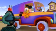 The Garfield Show – Der verrückte Professor Bonkers entwickelt Roboter, die die Einhaltung der Gesetze überwachen und bei Verstößen Strafzettel verteilen.