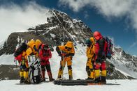 Expedition Everest – Mariusz Potocki and members of the National Geographic and Rolex Perpetual Planet Everest Expedition team collect the highest ever ice core at 8,020 meters, near the South Col. (National Geographic Society/Dirk Collins)