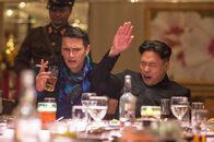 The Interview – Dave Skylark (James Franco, l.); Kim Jong-un (Randall Park, r.)