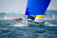 Segeln: Kieler Woche – Kiel, 21. Juni 2023. Die Segel-Wettbewerbe der Kieler Woche 2023 werden vor dem Olympiazentrum in Schilksee ausgetragen.