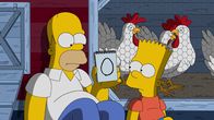 Die Simpsons – "Die Simpsons", "Die Marge-Ianer." Neidisch bekommt Homer mit, wie Flanders jeden Morgen frisch gelegte Eier zum Frühstück verspeist. Kurzerhand macht er es seinem Nachbarn gleich und legt sich ebenfalls Hühner zu. Doch die Freude ist währt nur kurz. Offenbar schmecken die Eier erst dann richtig gut, wenn Homer sie von Flanders stiehlt. Indes wird Lisa auf eine Forschungseinrichtung aufmerksam, die die Besiedelung des Mars vorbereitet. Beeindruckt kündigt sie sehr zu Marge Entsetzen an, später einmal selbst auf den Mars auszuwandern.