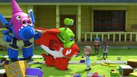 Super Wings – Jerome und Jett spielen Monster, die gerne Freunde wie Victoria finden.
