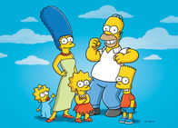 Die Simpsons – (22. Staffel) - Eine nicht alltägliche Familie: Marge (2.v.l.), Maggie (l.), Bart (r.), Lisa (M.) und Homer Simpson (2.v.r.) ...