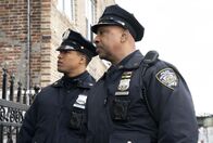 East New York – Officer Andre Bentley (Lavel Schley, l.); Officer Marvin Sandeford (Ruben Santiago-Hudson, r.)