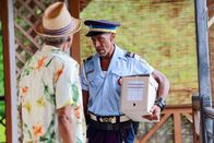 Death in Paradise – L-R: Nelson Myers (RAM JOHN HOLDER), Dwayne (DANNY JOHN-JULES).