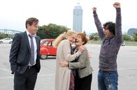 Die Detektive – (v.li.) Johannes Zirner (Felix Kukla), Erni Mangold (Elfi), Dany Sigel (Bibi), Serkan Kaya (Ronnie Galafinides).