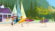Stoked – Endlich Pause: Lo, Reef, Johnny, Broseph, Emma und Fin können es nicht erwarten, ins Wasser zu kommen.