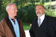 Sturm der Liebe – ARD STURM DER LIEBE FOLGE 1644 Uhr im ERSTEN. Werner (Dirk Galuba, l.) triumphiert über Grosswihler (Christoph Wettstein, r.) nach dessen gescheiterten Verhandlungen.