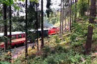 alpha-expedition: Mit dem Zug ... – Auf der Zugreise zwischen Iser- und Riesengebirge geht es durch dichte, einsame und verwunschene Wälder, in denen die Geschichten rund um den Berggeist Rübezahl spielen. Manche Menschen in den Bergen glauben sogar heute noch an die Sagengestalt.