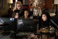 Ocean's Eight – L-R: Debbie Ocean (Sandra Bullock), Tammy (Sarah Paulson), Nine Ball (Rihanna), Lou (Cate Blanchett), Constance (Awkwafina)