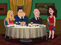 American Dad! – L-R: Francine, Stan, Avery Bullock, Melinda
