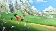 Heidi – Heidi ist überglücklich, gemeinsam mit Peter endlich wieder die Ziegen hüten zu können.