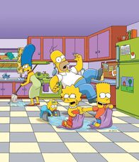 Die Simpsons – (28. Staffel) - Eine ganz besondere Familie: Maggie (2.v.l.), Marge (l.), Homer (M.), Bart (r.) und Lisa Simpson (2.v.r.) ...